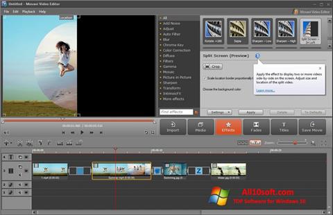Skærmbillede Movavi Video Editor Windows 10