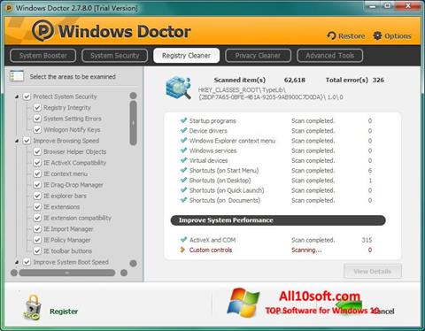 Skærmbillede Windows Doctor Windows 10