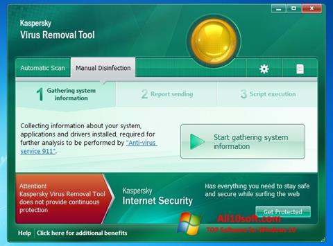 Skærmbillede Kaspersky Virus Removal Tool Windows 10