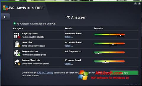 Skærmbillede AVG AntiVirus Free Windows 10