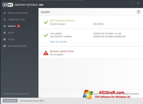 Skærmbillede ESET Endpoint Antivirus Windows 10
