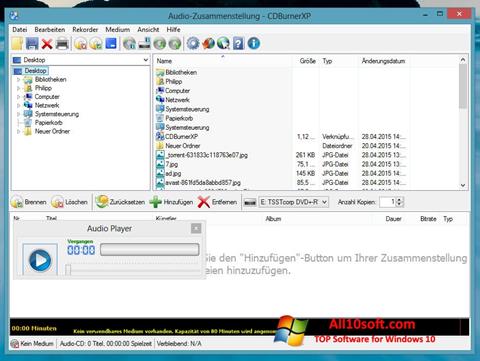 Skærmbillede CDBurnerXP Windows 10