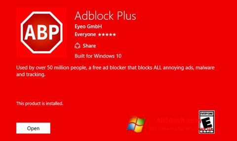 Skærmbillede Adblock Plus Windows 10