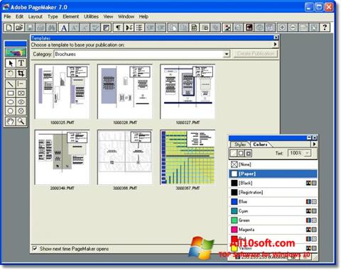 Skærmbillede Adobe PageMaker Windows 10