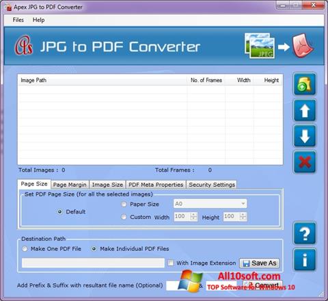 Skærmbillede JPG to PDF Converter Windows 10