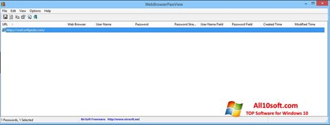 Skærmbillede WebBrowserPassView Windows 10