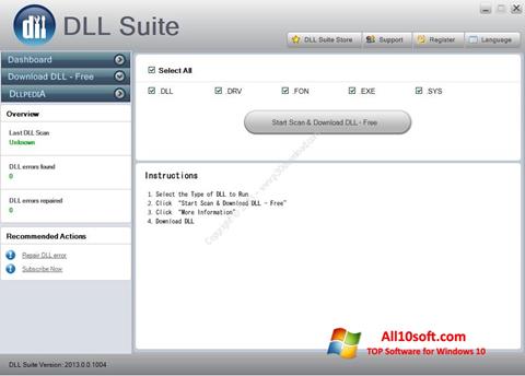 Skærmbillede DLL Suite Windows 10