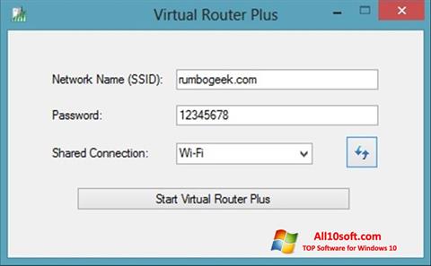 Skærmbillede Virtual Router Plus Windows 10