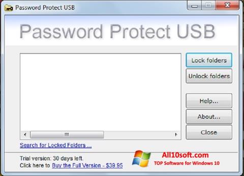 Skærmbillede Password Protect USB Windows 10