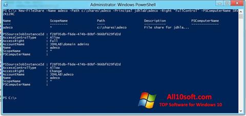 Skærmbillede Windows PowerShell Windows 10